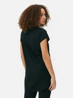 T-shirt Long à Col Ras-du-cou