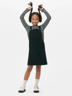 T-shirt Rayé à Manches Longues Et Robe Chasuble