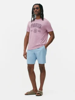 T-shirt Style Universitaire à Manches Courtes Paris