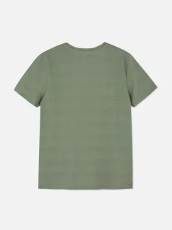 T-shirt Texturé Rayé