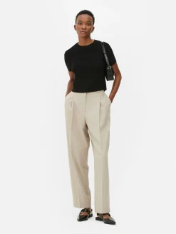 T-shirt Tricoté à Col Rond