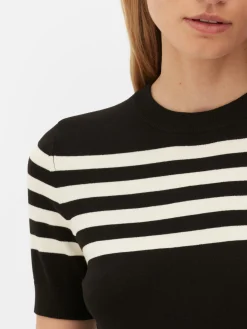 T-shirt Tricoté à Manches Courtes