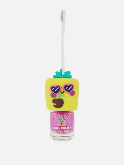 Vernis à Ongles Ananas Avec Chaîne En Fausses Perles