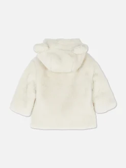 Veste à Capuche En Fausse Fourrure