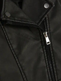 Veste De Motard En Simili Cuir