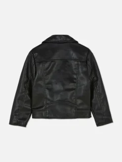 Veste De Motard En Simili Cuir