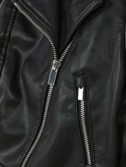 Veste De Motard En Simili Cuir