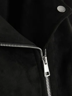 Veste De Motard Imitation Daim