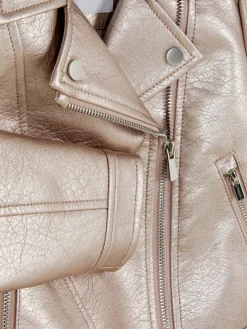 Veste De Motard Métallisée