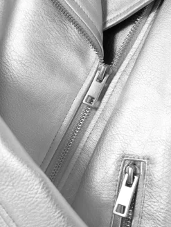 Veste De Motard Métallisée