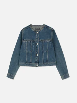 Veste En Jean Sans Col