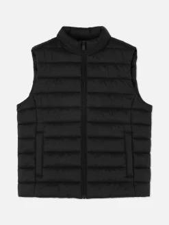 Veste Légère Sans Manches à Col Cheminée