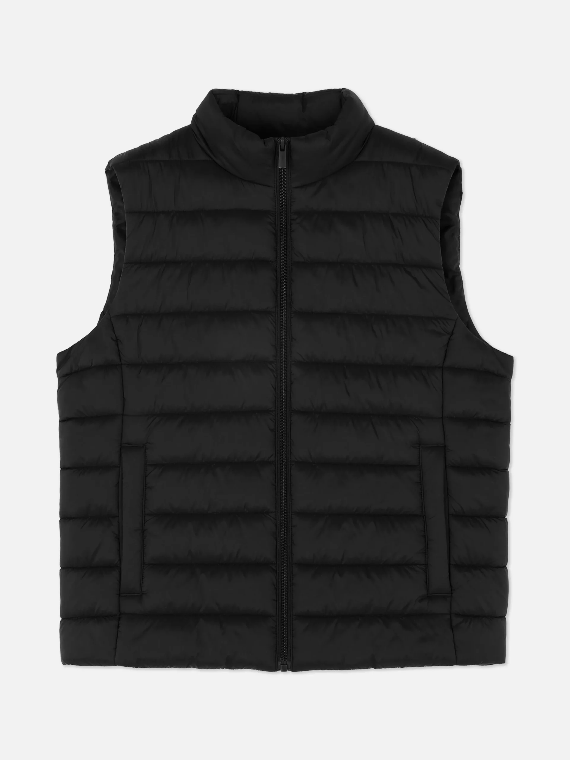 Veste Légère Sans Manches à Col Cheminée