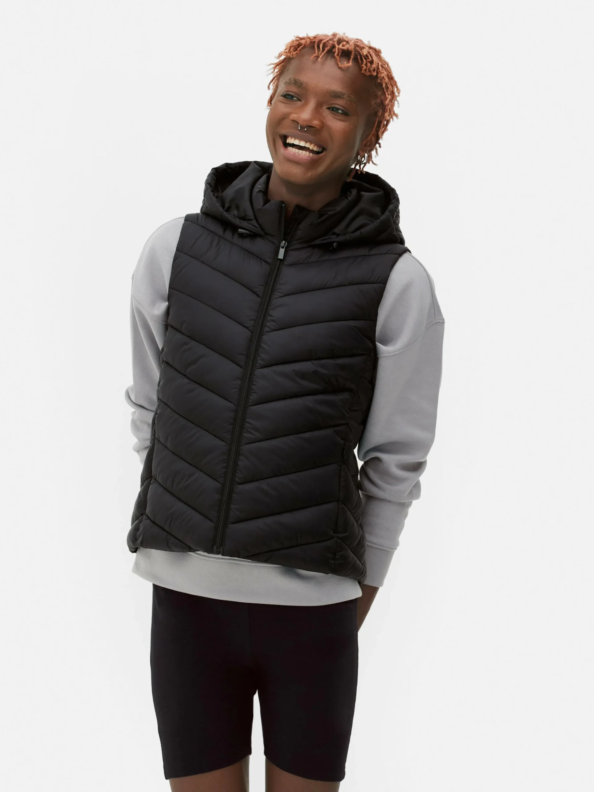 Veste Sans Manche à Capuche