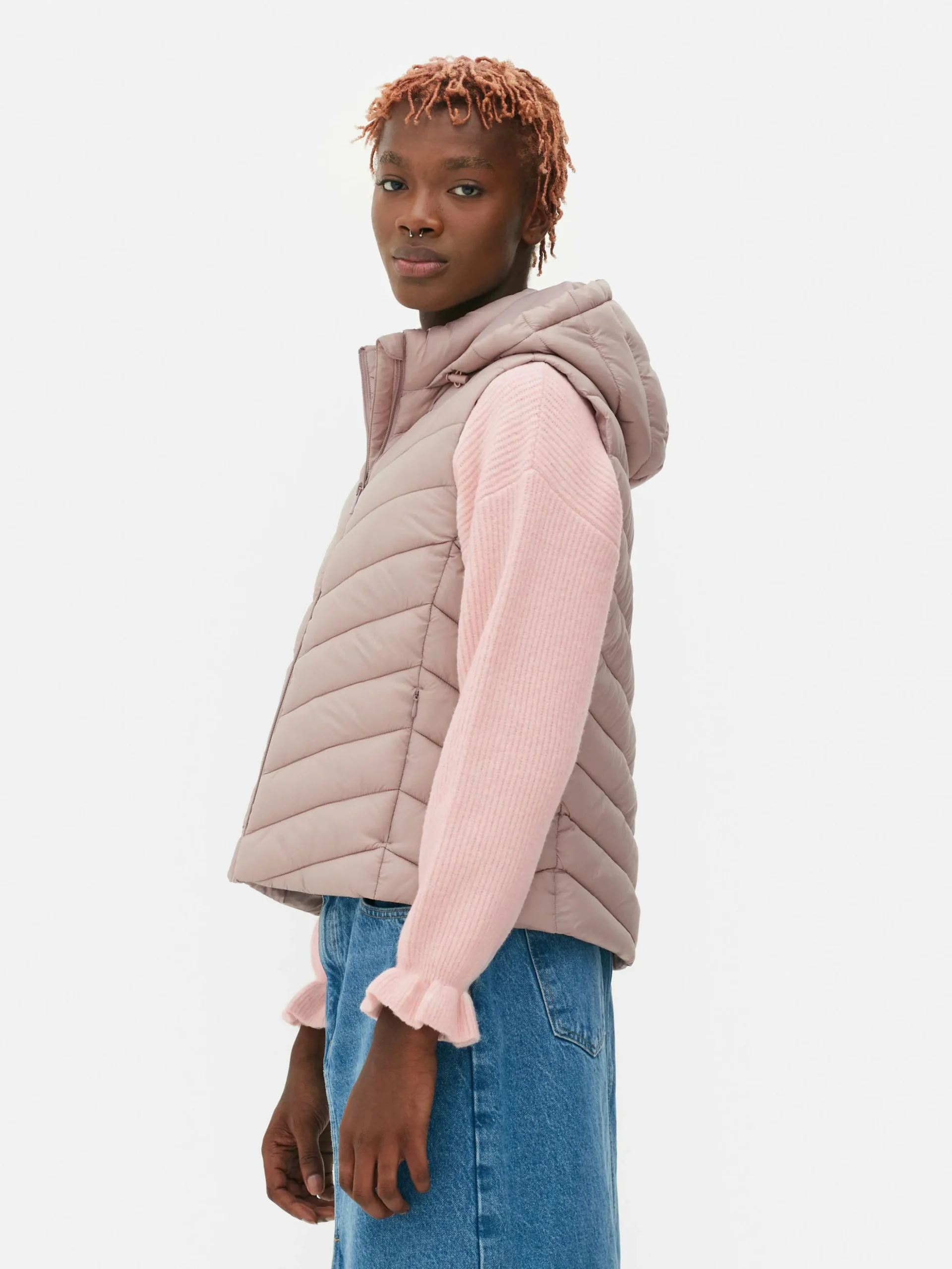 Veste Sans Manche à Capuche
