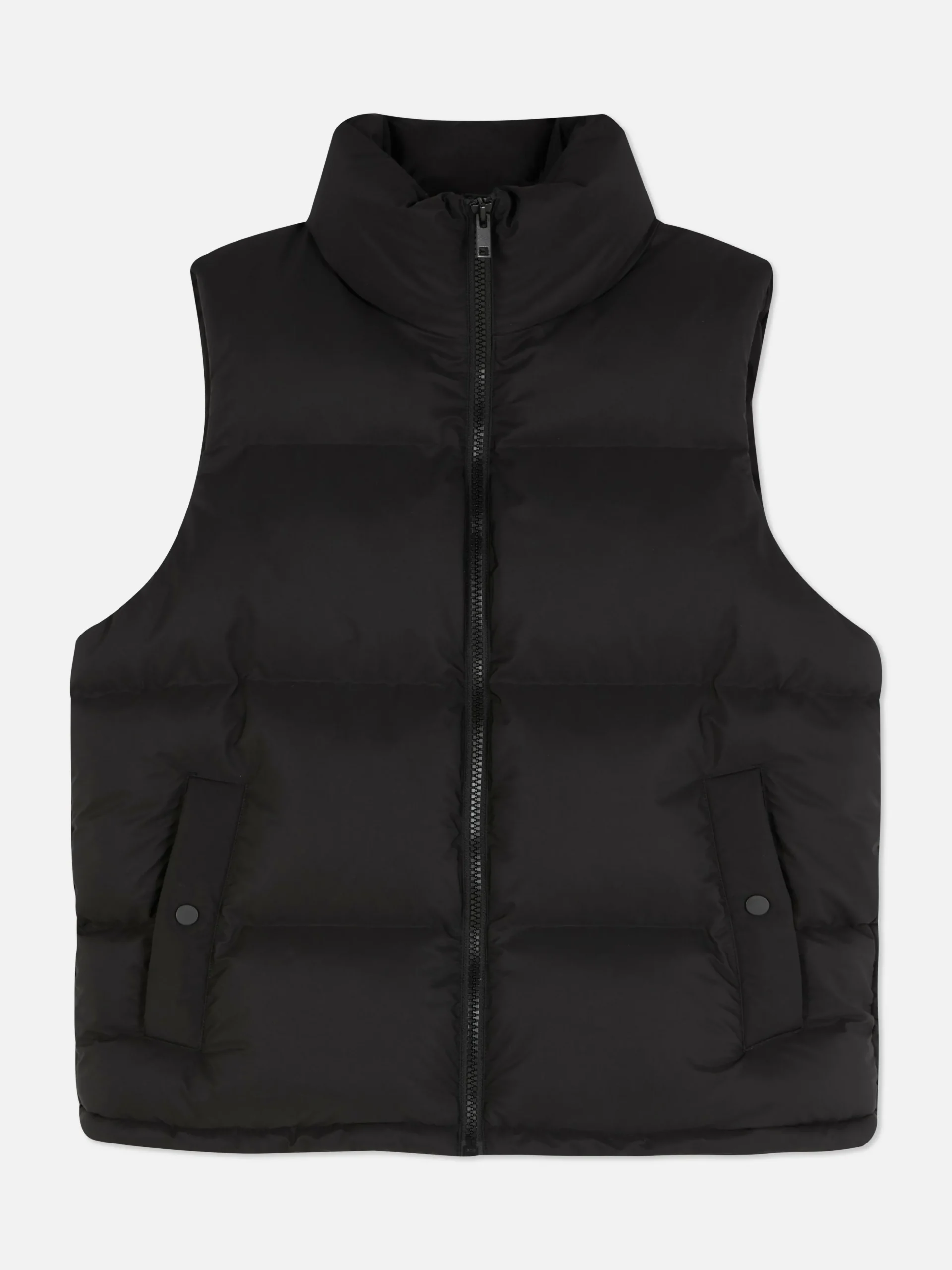 Veste Sans Manche Matelassée à Col Cheminée