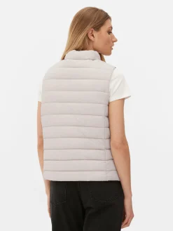 Veste Sans Manches à Col Cheminée