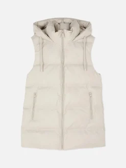 Veste Sans Manches Matelassée à Capuche